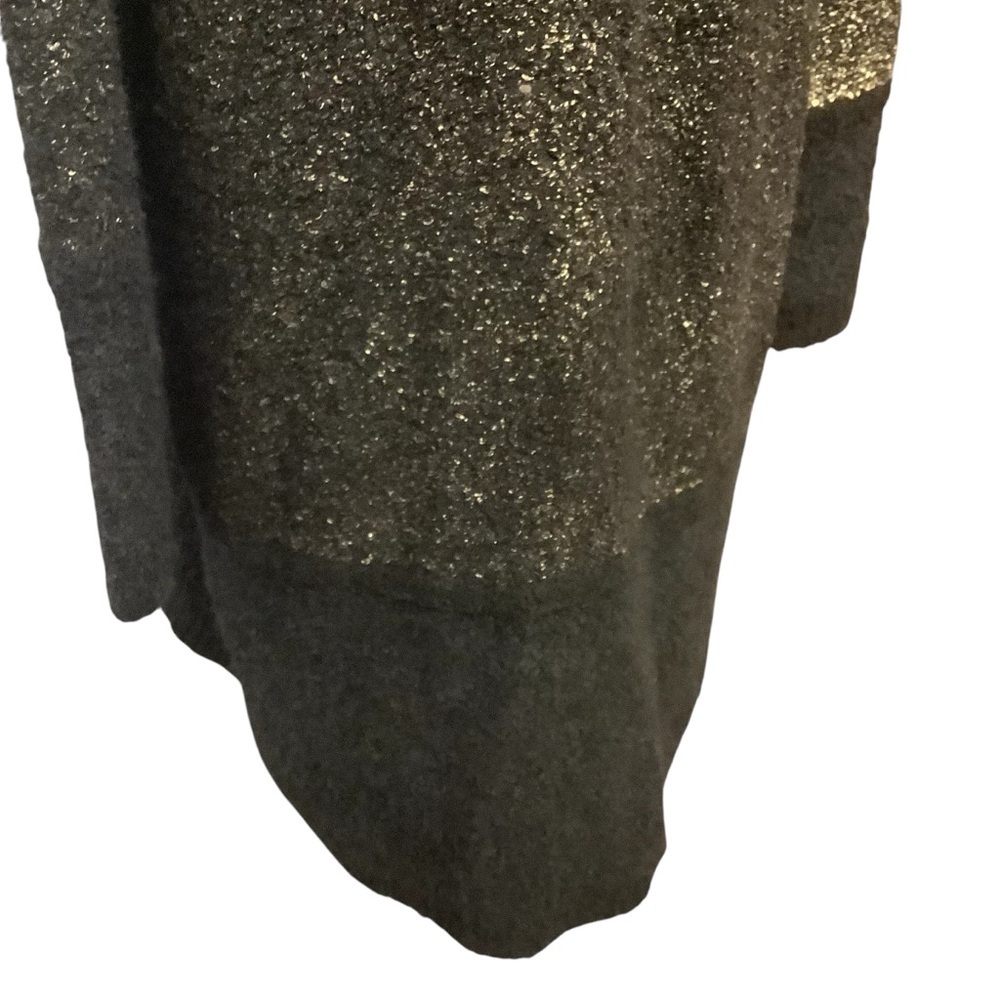 OLSEN EUROPE BLACK & METALLIC GOLD ZIP UP LONG SLEEVE SWEATER/ JACKET/ Size L - Picture 9 of 13